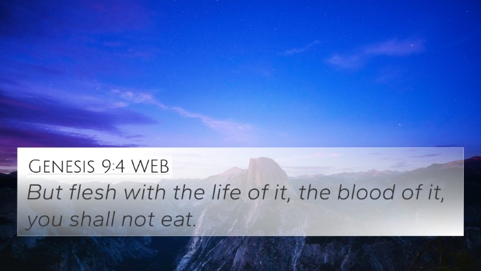 Genesis 9:4 WEB Bible Verse Image