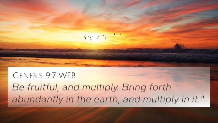 Genesis 9:7 WEB Bible Verse Image