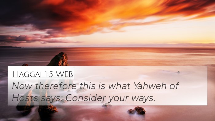 Haggai 1:5 WEB Bible Verse Image