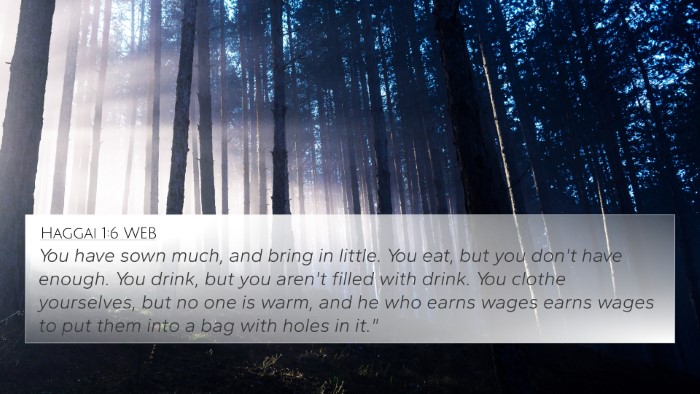 Haggai 1:6 WEB Bible Verse Image