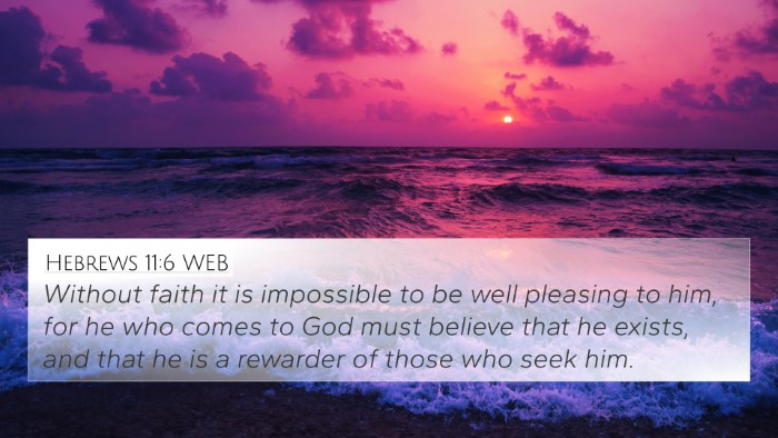 Hebrews 11:6 WEB Bible Verse Image