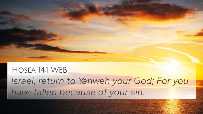 Hosea 14:1 WEB Bible Verse Image