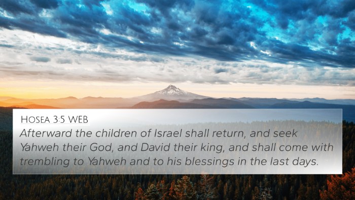 Hosea 3:5 WEB Bible Verse Image