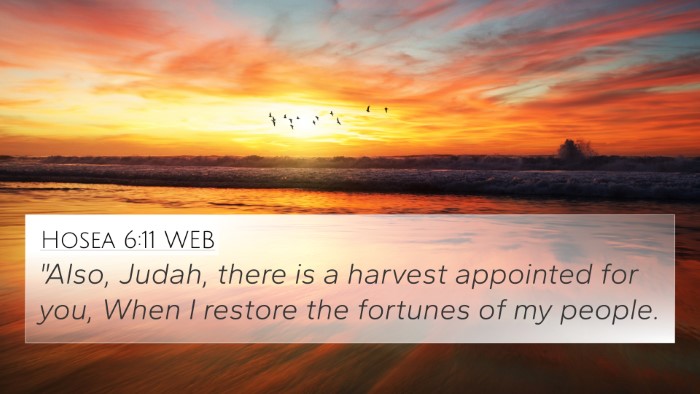 Hosea 6:11 WEB Bible Verse Image