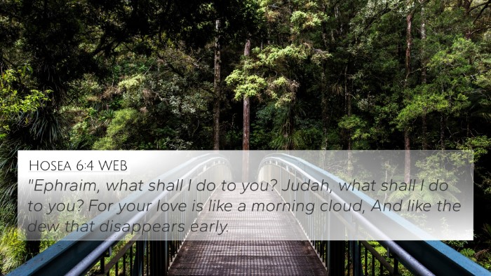 Hosea 6:4 WEB Bible Verse Image