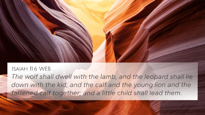 Isaiah 11:6 WEB Bible Verse Image