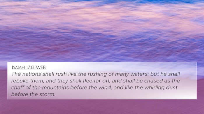 Isaiah 17:13 WEB Bible Verse Image