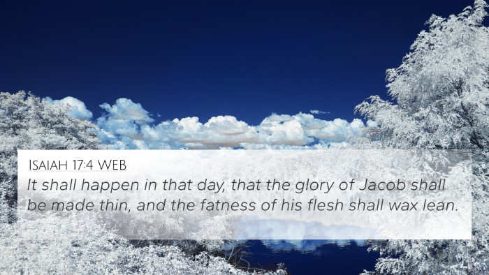Isaiah 17:4 WEB Bible Verse Image