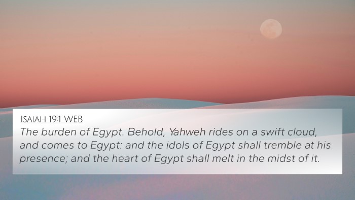 Isaiah 19:1 WEB Bible Verse Image