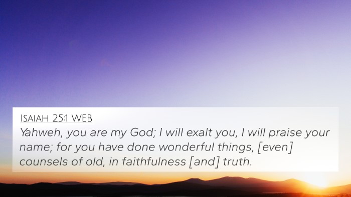 Isaiah 25:1 WEB Bible Verse Image