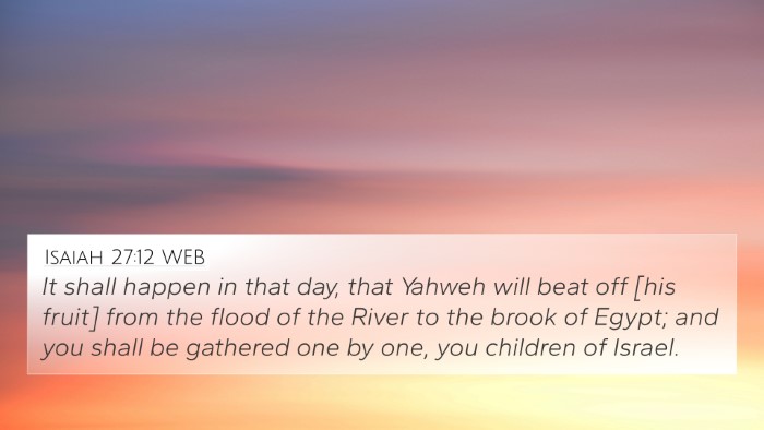 Isaiah 27:12 WEB Bible Verse Image