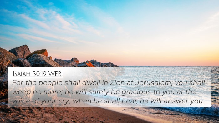 Isaiah 30:19 WEB Bible Verse Image