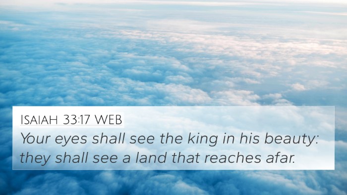Isaiah 33:17 WEB 4K Wallpaper - Your eyes shall see the king in his beauty: they - 4K Wallpaper Bible Verse