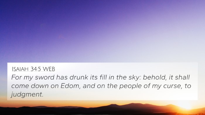 Isaiah 34:5 WEB Bible Verse Image