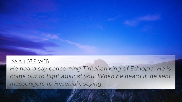 Isaiah 37:9 WEB 4K Wallpaper - He heard say concerning Tirhakah king of - 4K Wallpaper Bible Verse