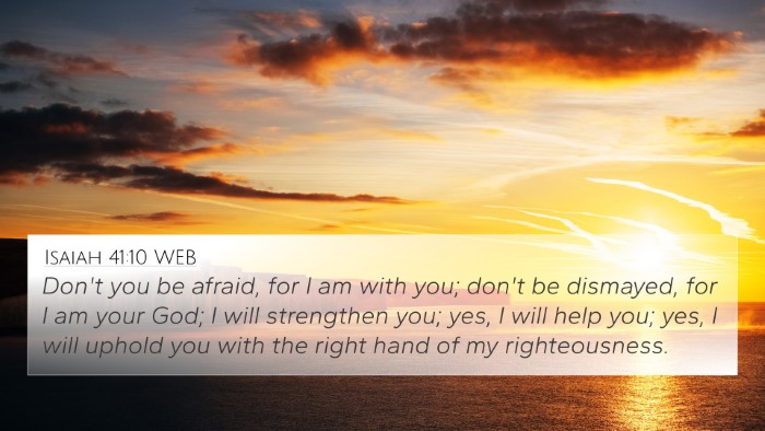 Isaiah 41:10 WEB Bible Verse Image