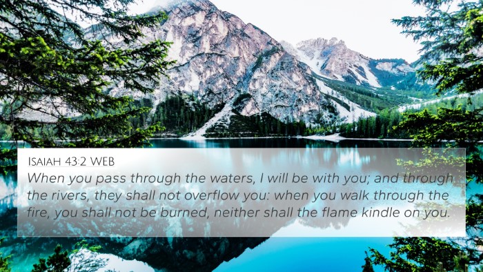 Isaiah 43:2 WEB Bible Verse Image