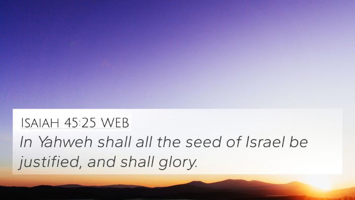 Isaiah 45:25 WEB Bible Verse Image