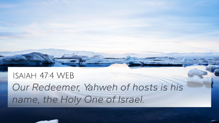 Isaiah 47:4 WEB Bible Verse Image