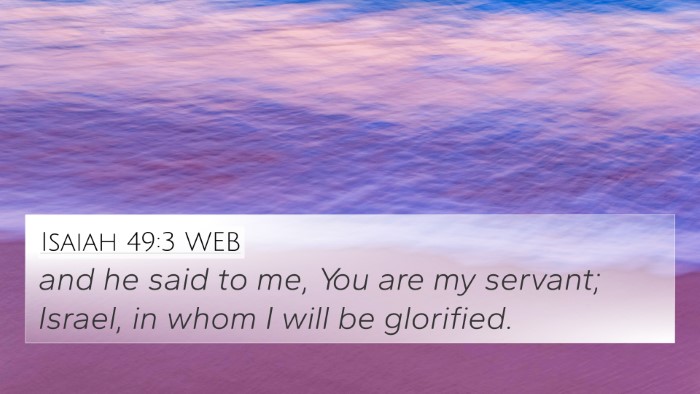 Isaiah 49:3 WEB Bible Verse Image