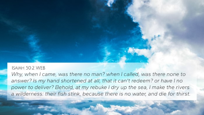Isaiah 50:2 WEB Bible Verse Image