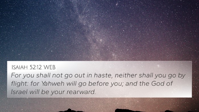 Isaiah 52:12 WEB Bible Verse Image