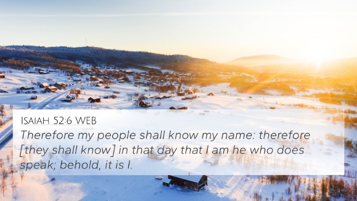 Isaiah 52:6 WEB Bible Verse Image