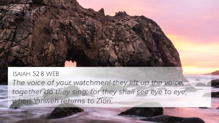 Isaiah 52:8 WEB Bible Verse Image