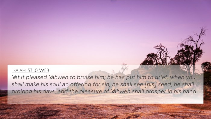 Isaiah 53:10 WEB Bible Verse Image
