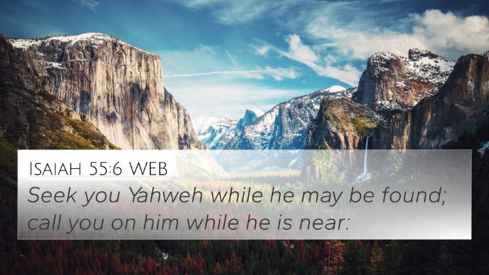 Isaiah 55:6 WEB Bible Verse Image