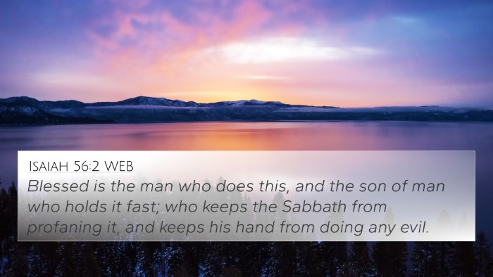 Isaiah 56:2 WEB Bible Verse Image