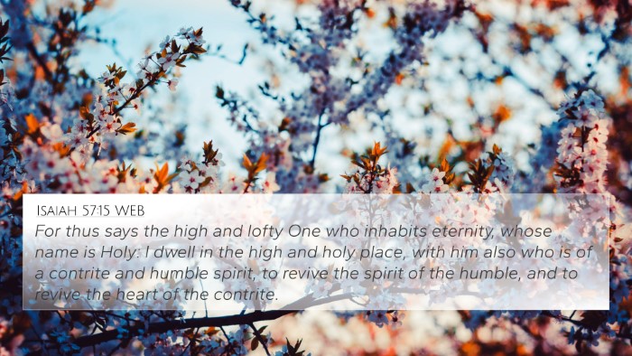 Isaiah 57:15 WEB Bible Verse Image