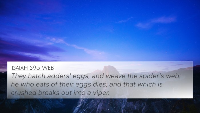 Isaiah 59:5 WEB Bible Verse Image