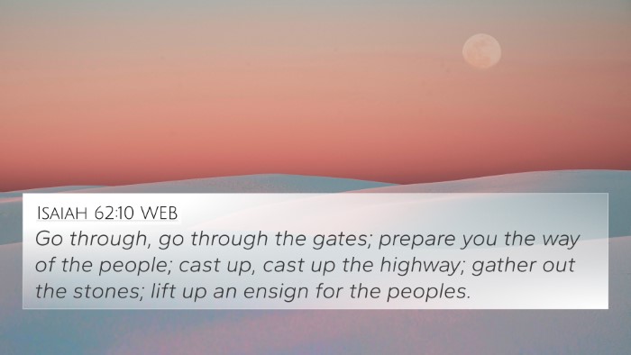 Isaiah 62:10 WEB Bible Verse Image