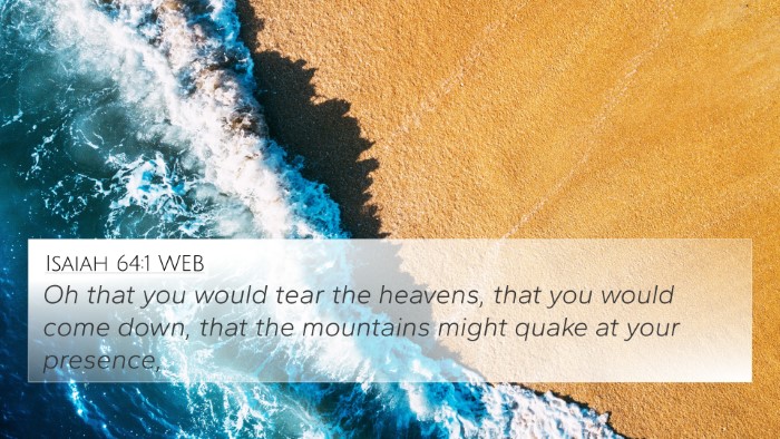 Isaiah 64:1 WEB Bible Verse Image