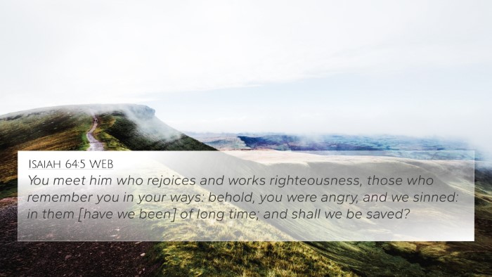 Isaiah 64:5 WEB Bible Verse Image
