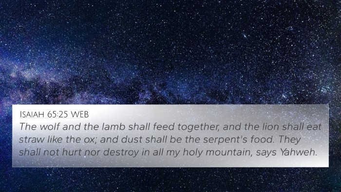 Isaiah 65:25 WEB Bible Verse Image