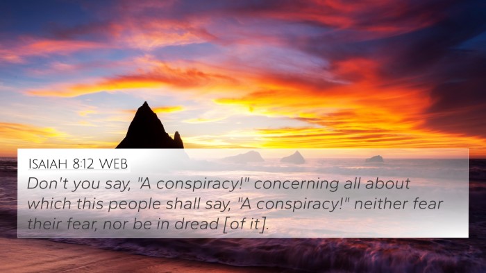 Isaiah 8:12 WEB Bible Verse Image
