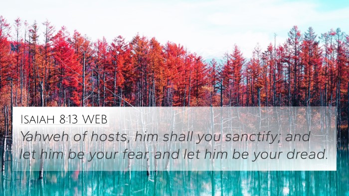 Isaiah 8:13 WEB Bible Verse Image