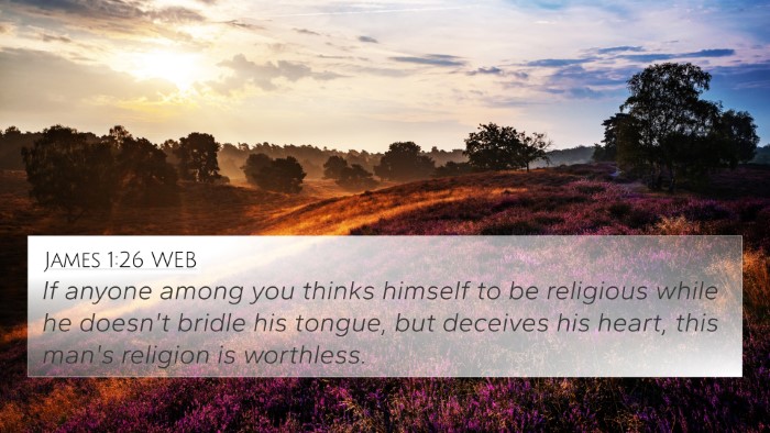 James 1:26 WEB Bible Verse Image