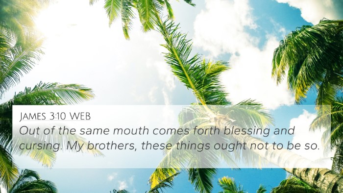 James 3:10 WEB Bible Verse Image