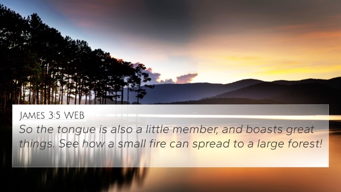 James 3:5 WEB Bible Verse Image