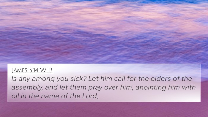James 5:14 WEB Bible Verse Image