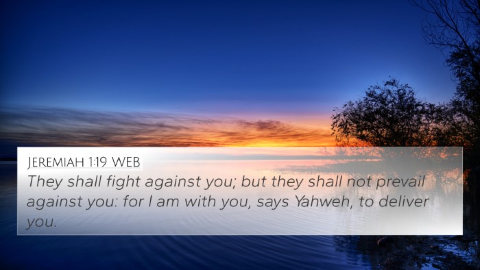 Jeremiah 1:19 WEB Bible Verse Image