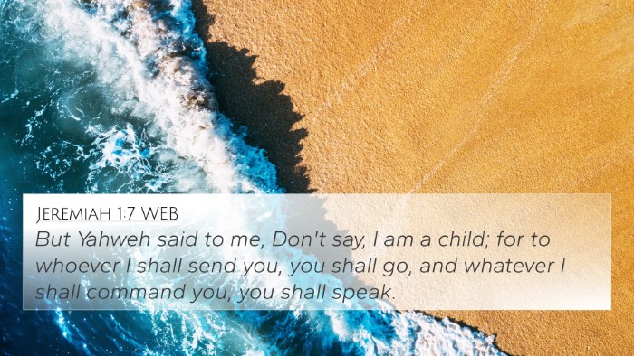 Jeremiah 1:7 WEB Bible Verse Image