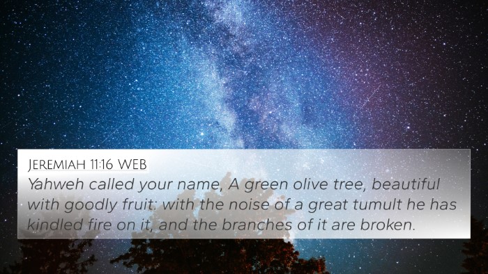 Jeremiah 11:16 WEB Bible Verse Image
