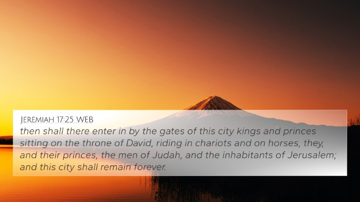 Jeremiah 17:25 WEB Bible Verse Image