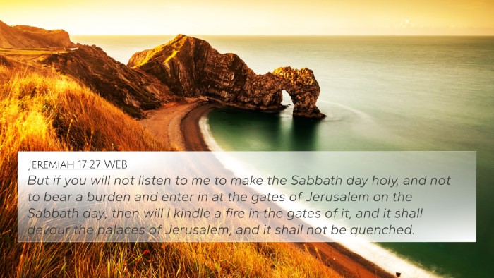 Jeremiah 17:27 WEB Bible Verse Image