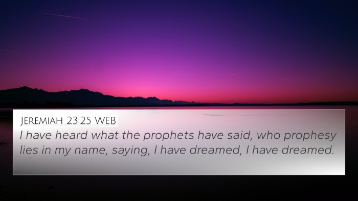 Jeremiah 23:25 WEB Bible Verse Image
