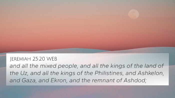 Jeremiah 25:20 WEB Bible Verse Image